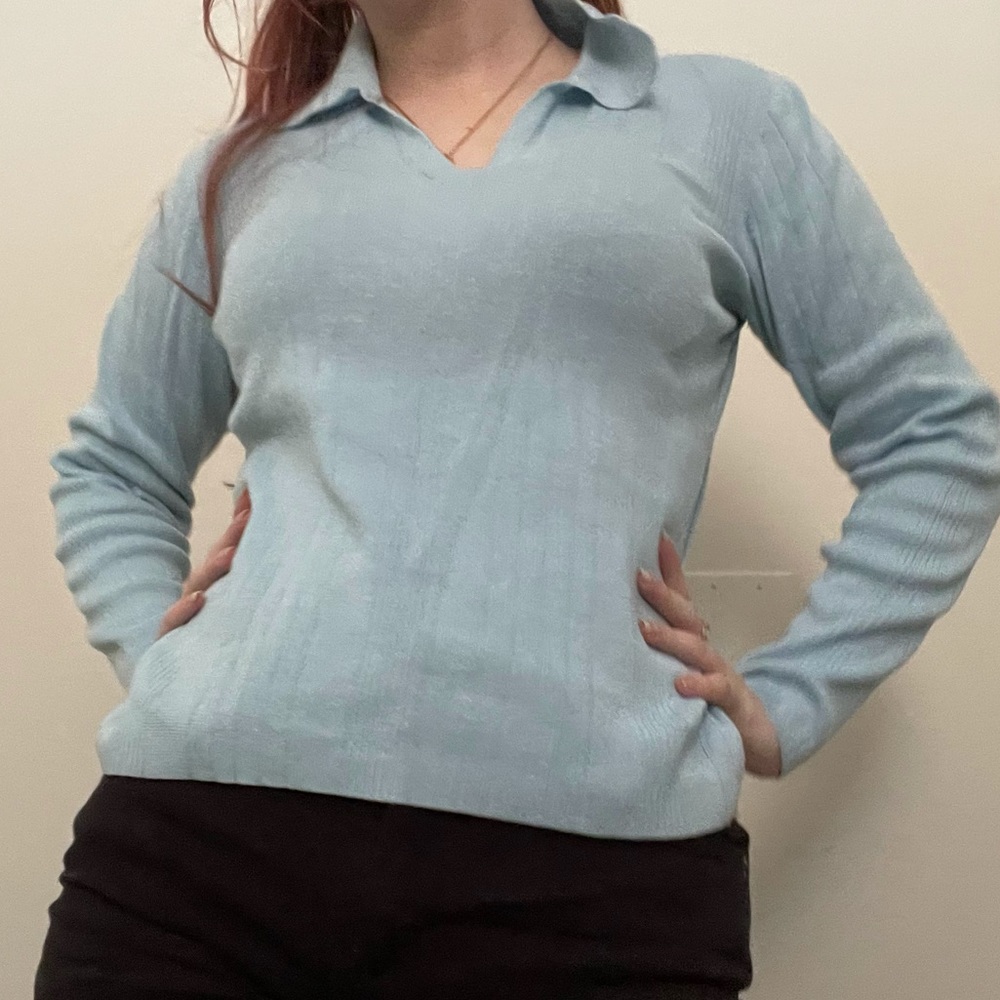cute baby blue sweater